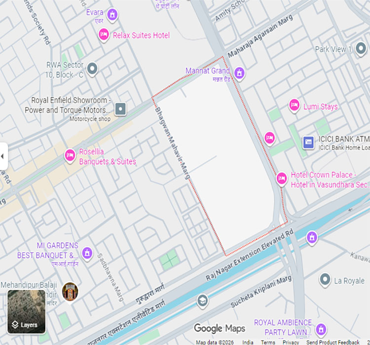 Fusion Vasundhara Ghaziabad Location Map